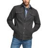 CQR Men’s Twill All Cotton Flannel Lined Shirt Jacket, Soft Brushed Outdoor Shirt Jacket(Twill Shirt Jacket Charcoal Pacific)