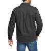 CQR Men’s Twill All Cotton Flannel Lined Shirt Jacket, Soft Brushed Outdoor Shirt Jacket(Twill Shirt Jacket Charcoal Pacific)