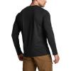 CQR Men’s UPF50+ Sun Protection Shirts, Quick Dry Long Sleeve Rash Guard, Athletic Running Workout Fishing Cooling Shirts(Basic Black)