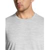 CQR Men’s UPF50+ Sun Protection Shirts, Quick Dry Long Sleeve Rash Guard, Athletic Running Workout Fishing Cooling Shirts(Basic Light Grey)