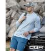 CQR Men’s UPF50+ Sun Protection Shirts, Quick Dry Long Sleeve Rash Guard, Athletic Running Workout Fishing Cooling Shirts(Basic Ocean)
