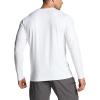 CQR Men’s UPF50+ Sun Protection Shirts, Quick Dry Long Sleeve Rash Guard, Athletic Running Workout Fishing Cooling Shirts(Basic White)