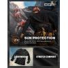 CQR Men’s UPF50+ Sun Protection Shirts, Quick Dry Long Sleeve Rash Guard, Athletic Running Workout Fishing Cooling Shirts(Protector Black)