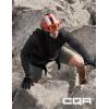 CQR Men’s UPF50+ Sun Protection Shirts, Quick Dry Long Sleeve Rash Guard, Athletic Running Workout Fishing Cooling Shirts(Protector Hoodie Black)