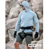 CQR Men’s UPF50+ Sun Protection Shirts, Quick Dry Long Sleeve Rash Guard, Athletic Running Workout Fishing Cooling Shirts(Protector Hoodie Ocean)