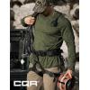 CQR Men’s UPF50+ Sun Protection Shirts, Quick Dry Long Sleeve Rash Guard, Athletic Running Workout Fishing Cooling Shirts(Protector Soil Green)