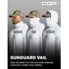 CQR Men’s UPF50+ Sun Protection Shirts, Quick Dry Long Sleeve Rash Guard, Athletic Running Workout Fishing Cooling Shirts(Response Hoodie White)