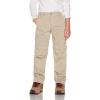 CQR Kids Youth Hiking Cargo Pants, UPF 50+ Quick Dry Convertible Zip Off Pants, Outdoor Camping Pants(Convertible Khaki)
