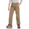 CQR Kids Youth Hiking Cargo Pants, UPF 50+ Quick Dry Convertible Zip Off Pants, Outdoor Camping Pants(Shenah Trek Cougar)