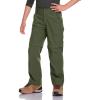 CQR Kids Youth Hiking Cargo Pants, UPF 50+ Quick Dry Convertible Zip Off Pants, Outdoor Camping Pants(Shenah Venture Army Green)