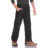 CQR Kids Youth Hiking Cargo Pants, UPF 50+ Quick Dry Convertible Zip Off Pants, Outdoor Camping Pants(Shenah Venture Black)