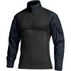 CQR Men’s Combat Shirt Tactical 1/4 Zip Long Sleeve Military BDU Shirts Camo EDC Top with Pockets(Raider Operator Navy)