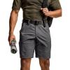 CQR Men’s Flex Casual Cargo Shorts, Lightweight Water Resistant Golf Shorts, Stretch Tactical Work Shorts with Multi-Pocket(Negotiator Charcoal)