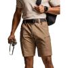 CQR Men’s Flex Casual Cargo Shorts, Lightweight Water Resistant Golf Shorts, Stretch Tactical Work Shorts with Multi-Pocket(Sentinel Cougar)