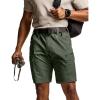 CQR Men’s Flex Casual Cargo Shorts, Lightweight Water Resistant Golf Shorts, Stretch Tactical Work Shorts with Multi-Pocket(Sentinel Green Kelp)