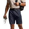 CQR Men’s Flex Casual Cargo Shorts, Lightweight Water Resistant Golf Shorts, Stretch Tactical Work Shorts with Multi-Pocket(Sentinel Operator Navy)