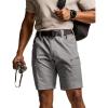 CQR Men’s Flex Casual Cargo Shorts, Lightweight Water Resistant Golf Shorts, Stretch Tactical Work Shorts with Multi-Pocket(Sentinel Stone)