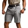 CQR Men’s Flex Casual Cargo Shorts, Lightweight Water Resistant Golf Shorts, Stretch Tactical Work Shorts with Multi-Pocket(Tac Stone)