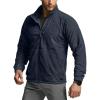 CQR Men’s Full-Zip Tactical Jacket, Soft Warm Military Winter Fleece Jackets, Outdoor Coats with Zipper Pockets(Guardian Operator Navy)