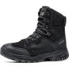 CQR Men’s Military Tactical Boots, Lightweight 6 Inches Hiking Combat Boot Durable Breathable Outdoor Work Motorcycle Footwear(Fathom 6 – Suede Black)