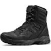 CQR Men’s Military Tactical Boots, Lightweight 6 Inches Hiking Combat Boot Durable Breathable Outdoor Work Motorcycle Footwear(Patrol 6 With Zipper Black)