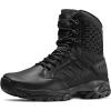 CQR Men’s Military Tactical Boots, Lightweight 6 Inches Hiking Combat Boot Durable Breathable Outdoor Work Motorcycle Footwear(Response 6 With Zipper Black)