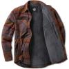 CQR Men’s Plaid Flannel Shirt Jacket, Long Sleeve Soft Warm Sherpa/Quilted Lined Jacket, Outdoor Button Up/Zip-Front Jacket(Stealth Harvest)