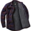 CQR Men’s Plaid Flannel Shirt Jacket, Long Sleeve Soft Warm Sherpa/Quilted Lined Jacket, Outdoor Button Up/Zip-Front Jacket(Stealth Woods Night)