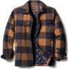 CQR Men’s Plaid Flannel Shirt Jacket, Long Sleeve Soft Warm Sherpa/Quilted Lined Jacket, Outdoor Button Up/Zip-Front Jacket(Wool Jk Buffalo Brown Plaid)