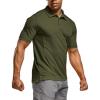 CQR Men’s Polo Shirts, Tactical Short Sleeve Golf Performance Shirts, Lightweight Dry Fit UPF 50+ Pique(Frost Essential Army Green)