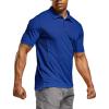CQR Men’s Polo Shirts, Tactical Short Sleeve Golf Performance Shirts, Lightweight Dry Fit UPF 50+ Pique(Frost Essential Cobalt Blue)