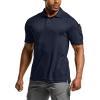CQR Men’s Polo Shirts, Tactical Short Sleeve Golf Performance Shirts, Lightweight Dry Fit UPF 50+ Pique(Frost Pro Police Navy)