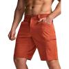 CQR Men’s Quick Dry Stretch Hiking Cargo Shorts, Lightweight Water Resistant Tactical Casual, Golf & Outdoor with Pockets(Rocky Burnt Orange)