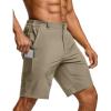 CQR Men’s Quick Dry Stretch Hiking Cargo Shorts, Lightweight Water Resistant Tactical Casual, Golf & Outdoor with Pockets(Routine Sandstorm)