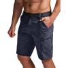 CQR Men’s Quick Dry Stretch Hiking Cargo Shorts, Lightweight Water Resistant Tactical Casual, Golf & Outdoor with Pockets(Shendo Trail W/Belt Navy)