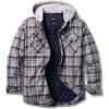 CQR Men’s Quilted Lined Flannel Hooded Shirt Jacket, Soft Warm Long Sleeve Outdoor Cotton Plaid Shirt Jackets(Quilted Lined Cliff Hanger)
