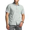 CQR Men’s Short Sleeve Tactical Shirts, UPF 50+ Ripstop Military Work Shirts, Breathable Button Down Outdoor Hiking Shirt(Metro Ash)