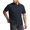 CQR Men’s Short Sleeve Tactical Shirts, UPF 50+ Ripstop Military Work Shirts, Breathable Button Down Outdoor Hiking Shirt(Supervisor Operator Navy)
