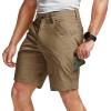 CQR Men’s Stretch Utility Shorts, Lightweight Quick Dry Casual Shorts, Hiking Golf Cargo Shorts with Zipper Pockets(Sedona Cougar)