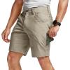 CQR Men’s Stretch Utility Shorts, Lightweight Quick Dry Casual Shorts, Hiking Golf Cargo Shorts with Zipper Pockets(Sedona Desert Sand)