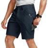 CQR Men’s Stretch Utility Shorts, Lightweight Quick Dry Casual Shorts, Hiking Golf Cargo Shorts with Zipper Pockets(Sedona Operator Navy)