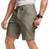CQR Men’s Stretch Utility Shorts, Lightweight Quick Dry Casual Shorts, Hiking Golf Cargo Shorts with Zipper Pockets(Sedona Tan)