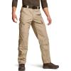 CQR Men’s Tactical Combat Cargo Pants, Water Resistant Ripstop, Military Outdoor Hiking Work Apparel(Khaki)