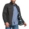 CQR Men’s Twill All Cotton Flannel Lined Shirt Jacket, Soft Brushed Outdoor Shirt Jacket(Twill Shirt Jacket Charcoal Pacific)