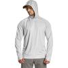 CQR Men’s UPF50+ Sun Protection Shirts, Quick Dry Long Sleeve Rash Guard, Athletic Running Workout Fishing Cooling Shirts(Protector Hoodie Light Grey)