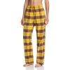CQR Women’s 100% Cotton Flannel Plaid Pajama Pants, Brushed Soft Lounge & Sleepwear PJ Bottoms with Pockets(Flannel Pants Yellow Cat)