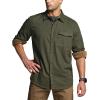 CQR Men’s 100% All Cotton Button Down Flannel Shirts, Long Sleeve Brushed Warm Soft Casual Outdoor Plaid Shirt(Corduroy Hunter Green)