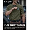 CQR Men’s 100% All Cotton Button Down Flannel Shirts, Long Sleeve Brushed Warm Soft Casual Outdoor Plaid Shirt(Corduroy Hunter Green)