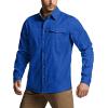 CQR Men’s 100% All Cotton Button Down Flannel Shirts, Long Sleeve Brushed Warm Soft Casual Outdoor Plaid Shirt(Corduroy Lapis Blue)