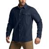 CQR Men’s 100% All Cotton Button Down Flannel Shirts, Long Sleeve Brushed Warm Soft Casual Outdoor Plaid Shirt(Corduroy Midnight Navy)